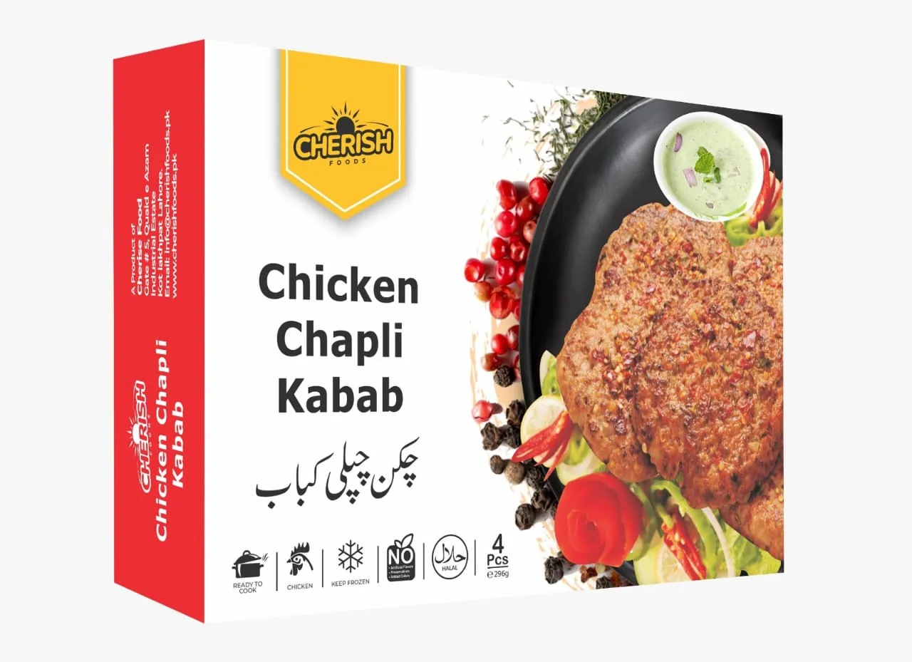 Cherish Frozen Chicken Chapli Kabab-Box 296Gm