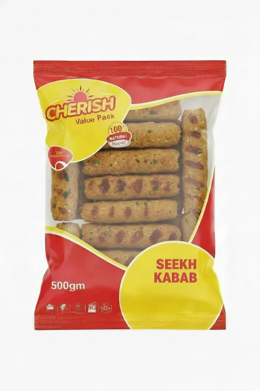 Cherish Frozen Chicken Seekh Kabab-500g Polybag