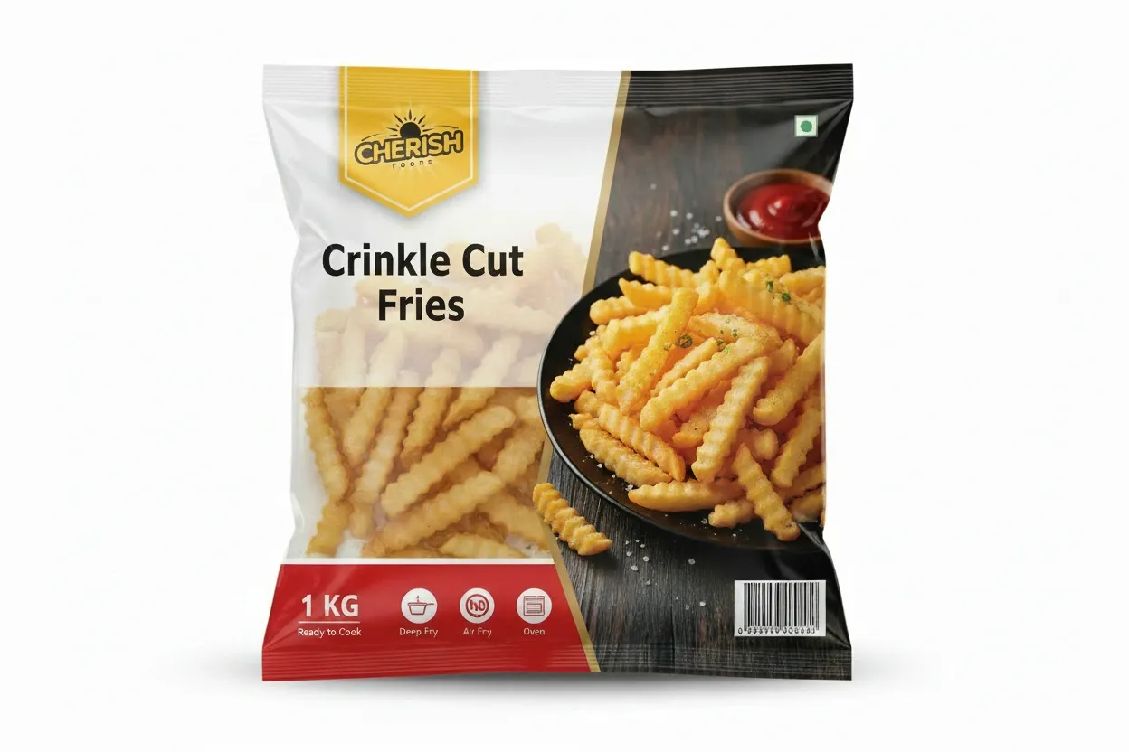 Cherish Frozen Crinkle Cut Fries-1kg