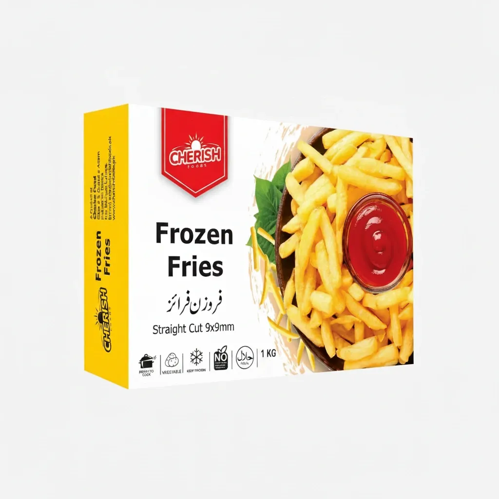 Cherish Frozen Straight Cut Fries 9x9mm – 1000g Box