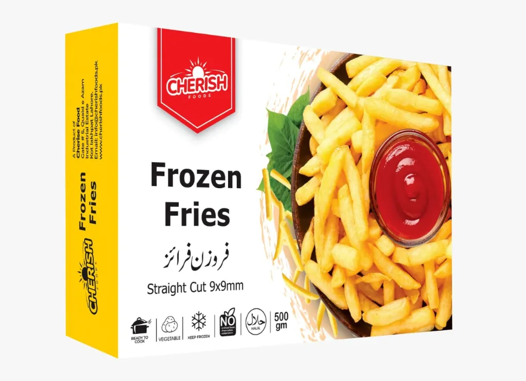 Cherish Frozen Straight Cut Fries 9x9mm – 500g Box