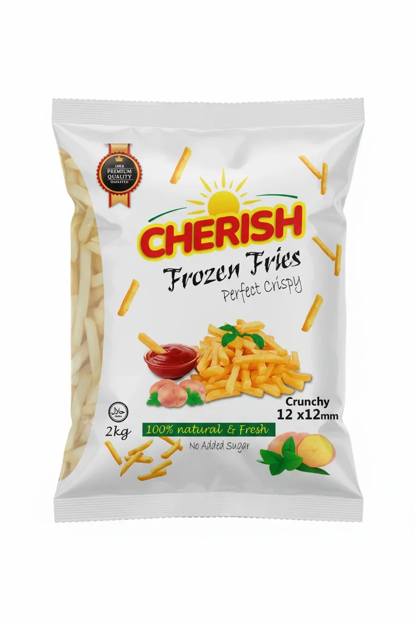 Cherish Frozen Straight Cut Fries 9x9mm – 2KG Polybag