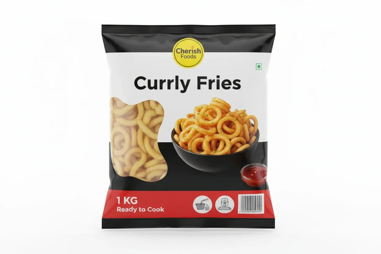 Cherish Frozen Seasoned Curly Fries-1kg